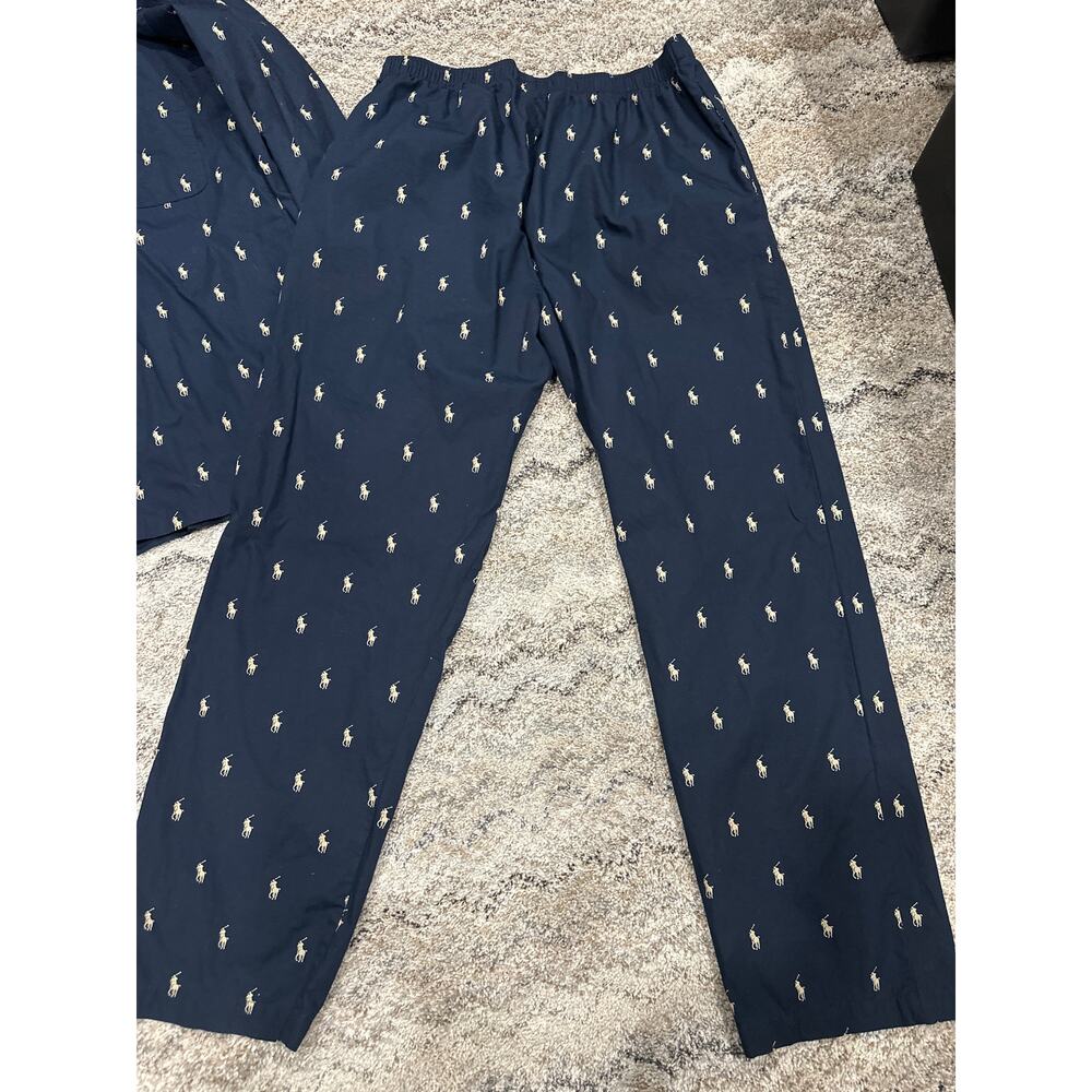 Polo Ralph Lauren Blue Pajamas With Logo Pattern Men’s Size L - Picture 3 of 11